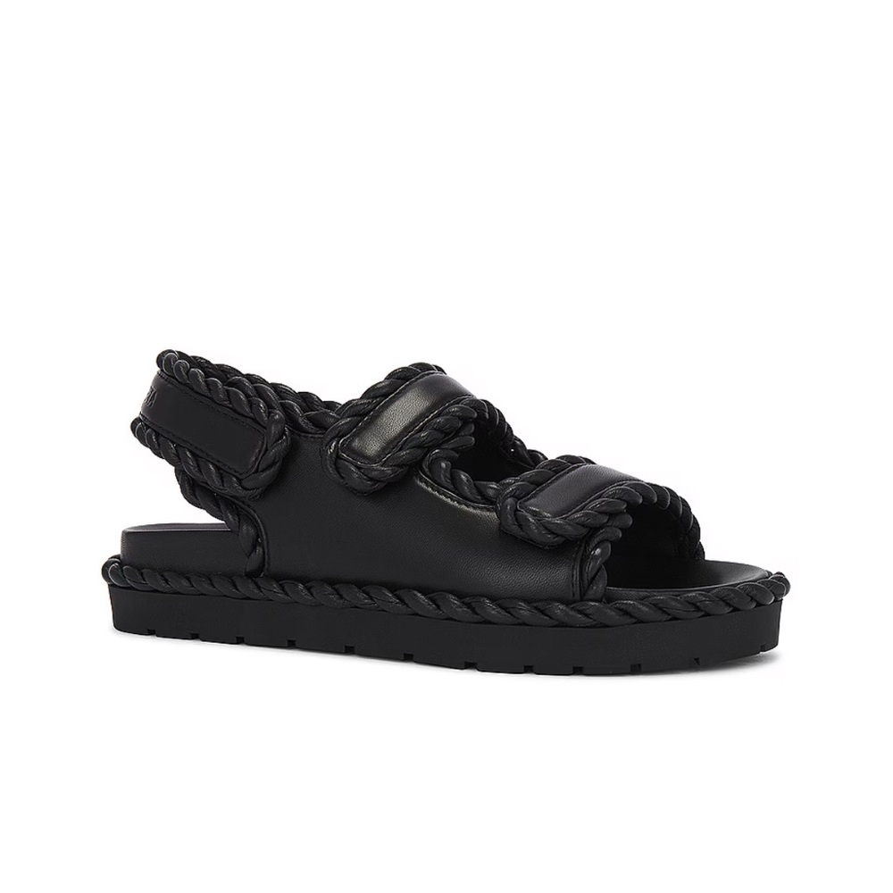 Bottega Veneta Black Leather Jack Slingback Dad Sandals EU 38 US 8 w/ box